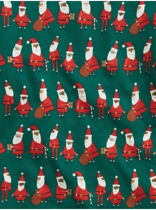 Zelené dětské vzorované pyžamo GAP Santa