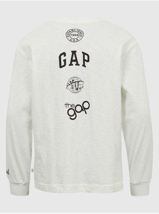 Bílé klučičí tričko logo GAP organic