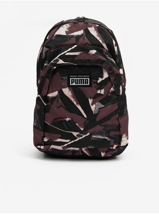 Černo-fialový vzorovaný batoh Puma Academy