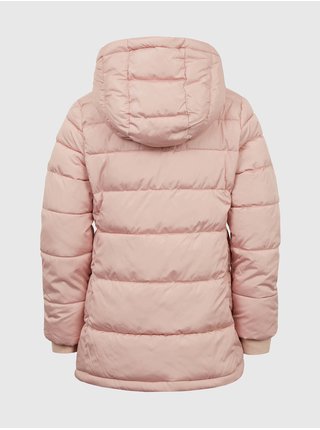 Ružová dievčenská zimná bunda s kapucňou GAP