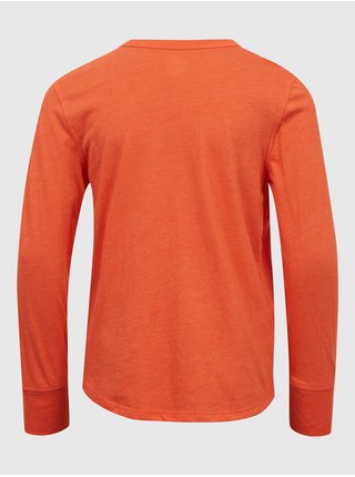 Oranžové klučičí tričko s dlouhým rukávem GAP