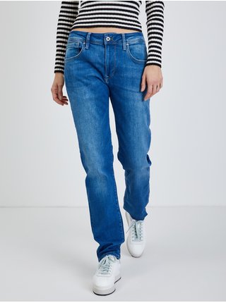 Modré dámské straight fit džíny Pepe Jeans Bradley