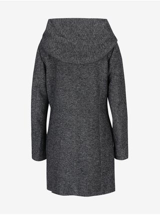 Tmavě šedý žíhaný lehký kabát s kapucí ONLY Sedona 