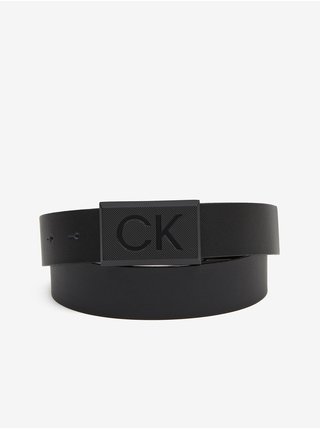 Černý pánský kožený pásek Calvin Klein