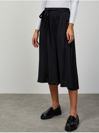 Čierna dámska plisovaná sukňa so zaväzovaním ZOOT.lab Uriela