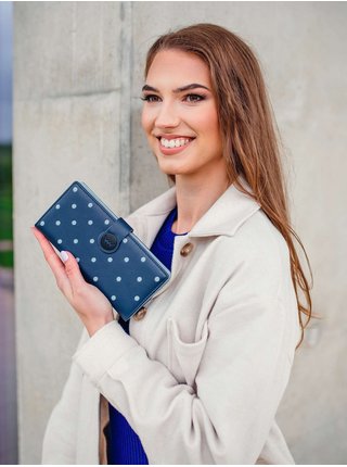 Vuch velká puntíkatá peněženka na patent Pippa Blue
