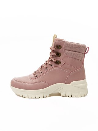 Růžové dámské kotníkové zimní boty SAM 73 Andaliion