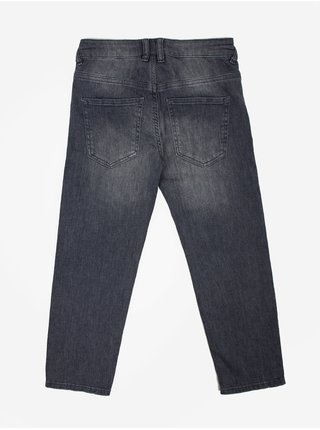 Tmavě šedé klučičí straight fit džíny Tom Tailor