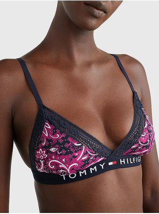 Modro-růžová vzorovaná podprsenka Tommy Hilfiger Underwear