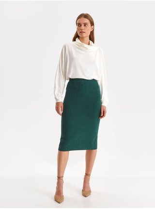 Zelená pouzdrová svetrová sukně TOP SECRET