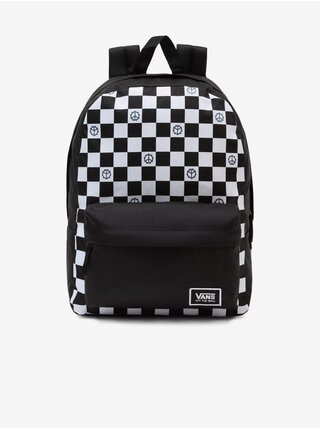Bielo-čierny dámsky kockovaný batoh VANS