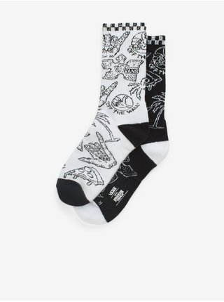 Bílo-černé pánské vzorované ponožky VANS