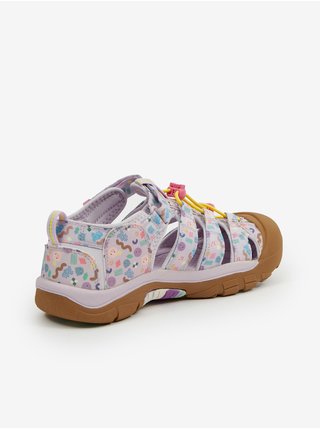 Světle fialové holčičí outdoorové květované sandály Keen