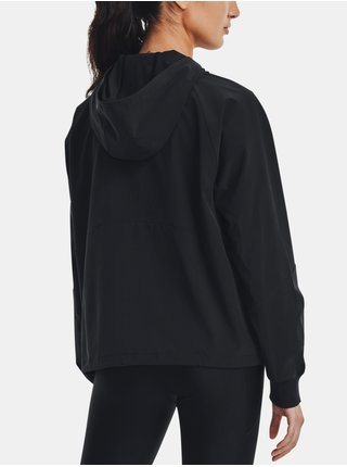 Čierna dámska ľahká športová bunda Under Armour Woven FZ Jacket