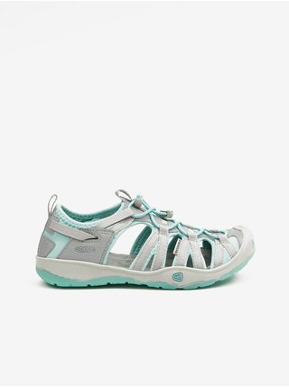 Zeleno-stříbrné holčičí outdoorové sandály Keen Moxie