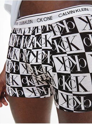 Černo-bílé pánské vzorované boxerky Calvin Klein Underwear