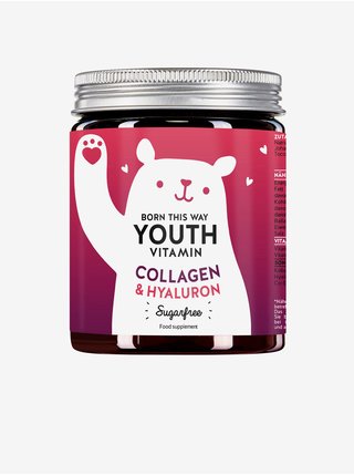 Vitamíny s kolagenem, Q10 a kyselinou hyaluronovou (bez cukru) Bears With Benefits (90 ks)