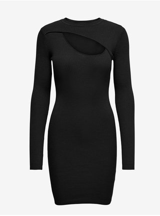Černé pouzdrové svetrové šaty ONLY Liza
