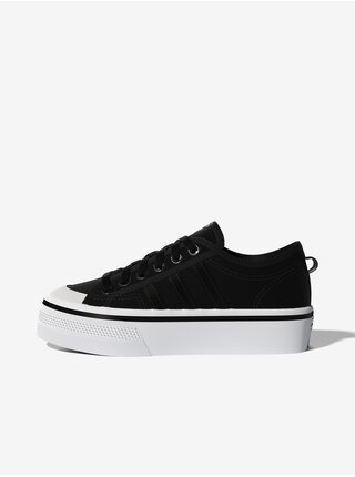 Černé dámské tenisky na platformě adidas Originals Nizza Platform