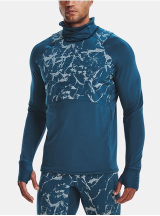 Modré pánske tričko Under Armour UA OUTRUN THE COLD FUNNEL