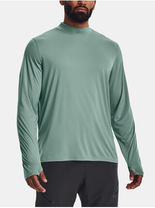 Zelené pánské tričko Under Armour UA Terrain Mock LS 