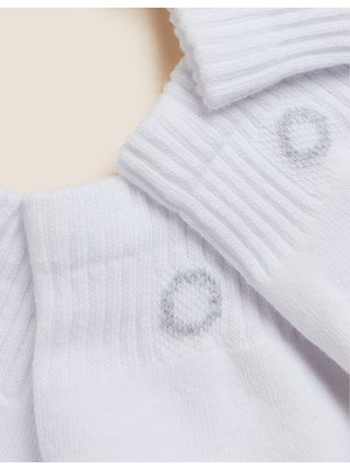 Sada pěti párů dámských ponožek v bílé barvě Marks & Spencer