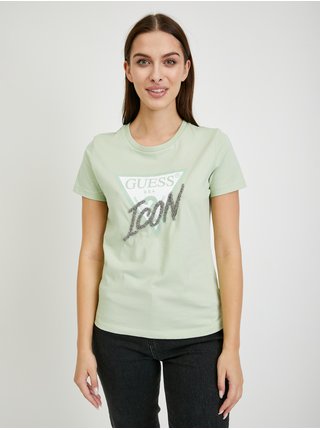 Světle zelené dámské tričko Guess