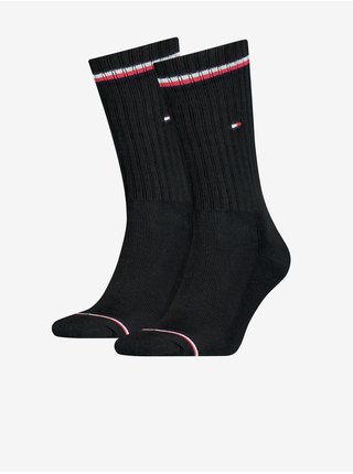 Sada dvoch párov čiernych pánskych ponožiek Tommy Hilfiger