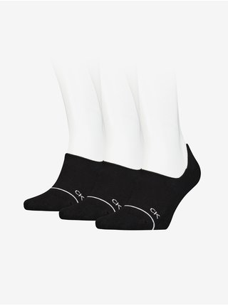 Sada troch párov čiernych dámskych ponožiek Calvin Klein