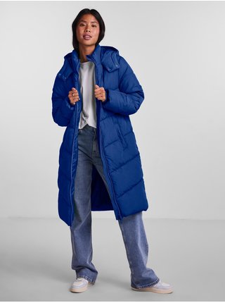 Kabáty pre ženy Pieces - modrá