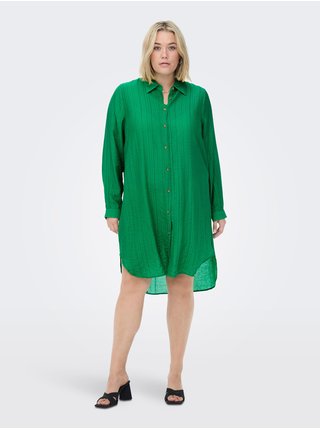 Zelené košeľové šaty ONLY CARMAKOMA Vanda