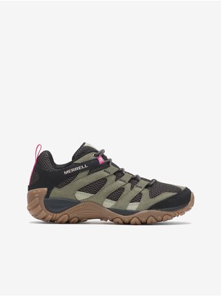 Zelené dámské kožené outdoorové tenisky Merrell Alverstone
