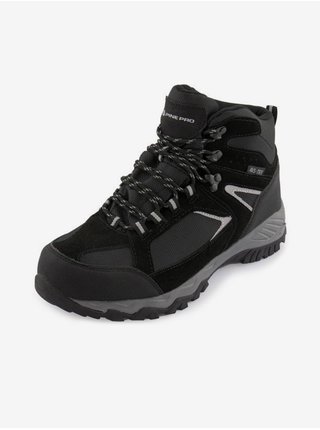 Černé pánské semišové kotníkové outdoorové boty ALPINE PRO Rommos