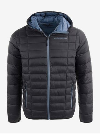 Černo-modrá pánská prošívaná zimní bunda ALPINE PRO FERH