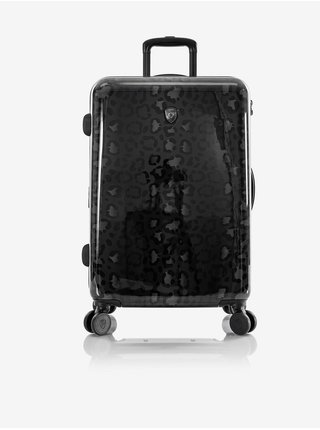 Černý vzorovaný cestovní kufr Heys Black Leopard M 