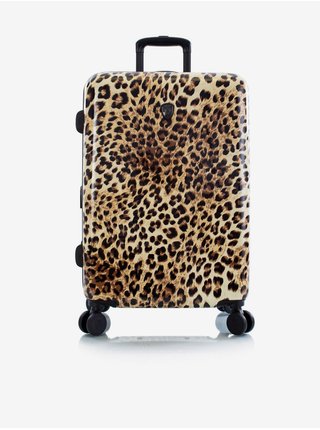 Černo-hnědý vzorovaný cestovní kufr Heys Brown Leopard M 