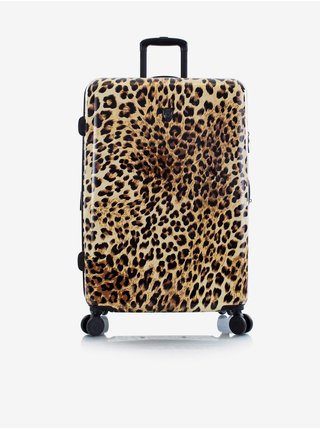 Černo-hnědý vzorovaný cestovní kufr Heys Brown Leopard L   