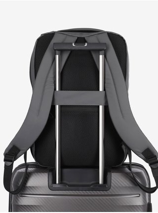 Tmavě šedý batoh Travelite Basics Boxy backpack Anthracite 