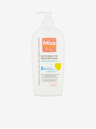 Vyživující mycí gel a šampon pro děti na tělo a vlásky 2v1 Mixa Baby (400 ml)