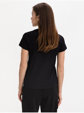 Černé dámské vzorované tričko Karl Lagerfeld