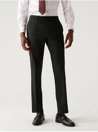 Černé pánské oblekové kalhoty Marks & Spencer 