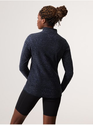 Čierna dámska vzorovaná športová fleecová bunda Marks & Spencer