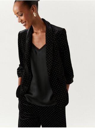 Černé dámské puntíkované sako Marks & Spencer