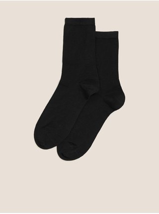 Sada dvou párů dámských ponožek v černé barvě Marks & Spencer 