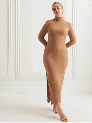 Mikinové a svetrové šaty pre ženy Marks & Spencer - hnedá