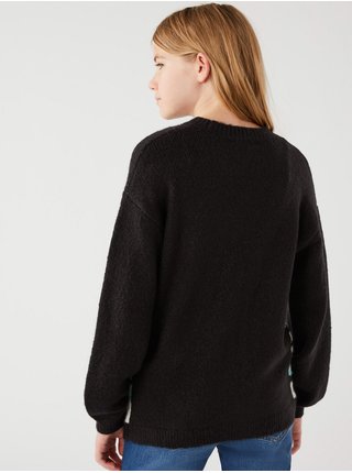 Černý holčičí vzorovaný svetr Marks & Spencer