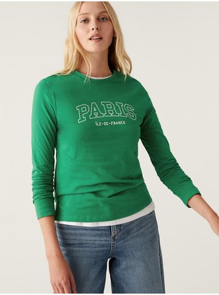 Zelené dámské tričko Marks & Spencer 