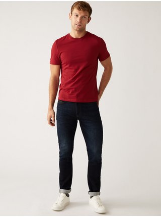 Červené pánské basic tričko Marks & Spencer 