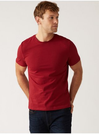 Červené pánské basic tričko Marks & Spencer 