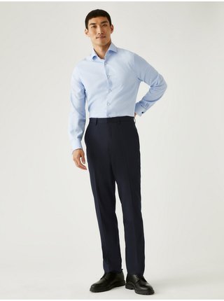 Formálne nohavice pre mužov Marks & Spencer - tmavomodrá